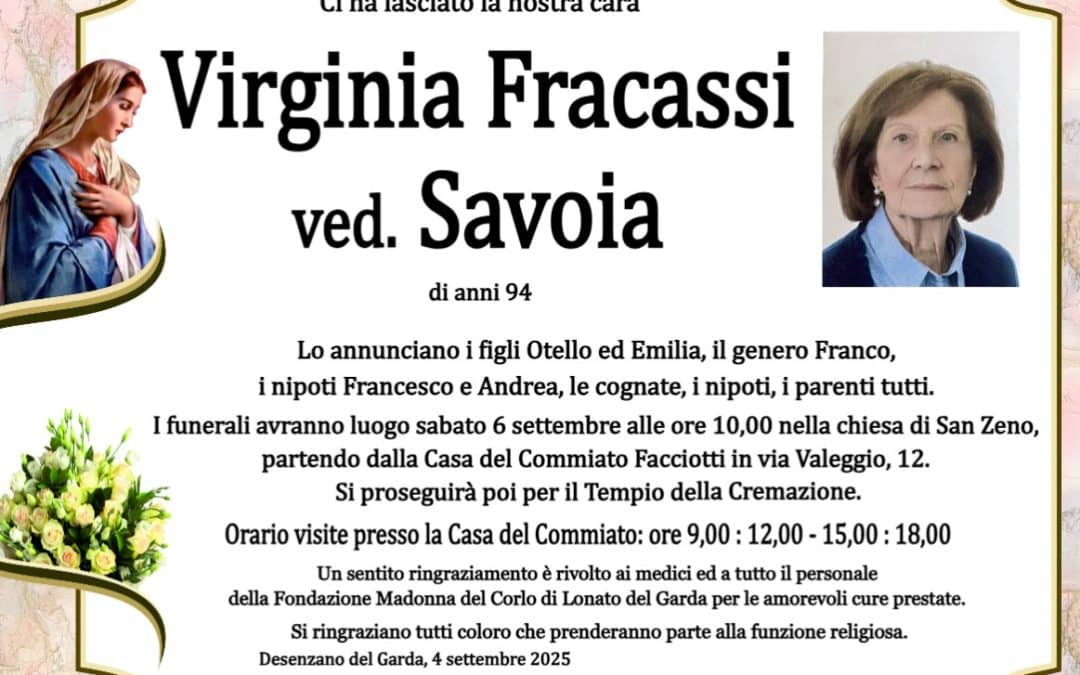 Virginia Fracassi ved. Savoia
