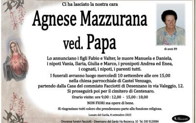 Agnese Mazzurana ved. Papa