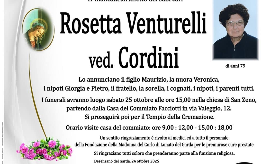 Rosetta Venturelli ved. Cordini