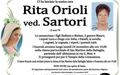 Rita Orioli ved. Sartori