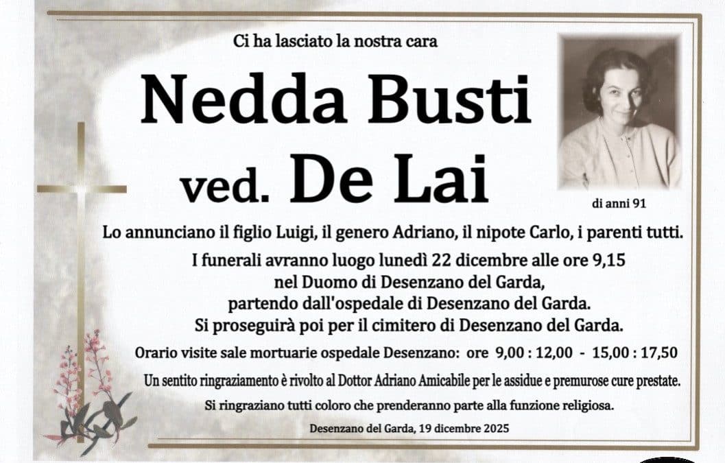 Nedda Busti ved. De Lai