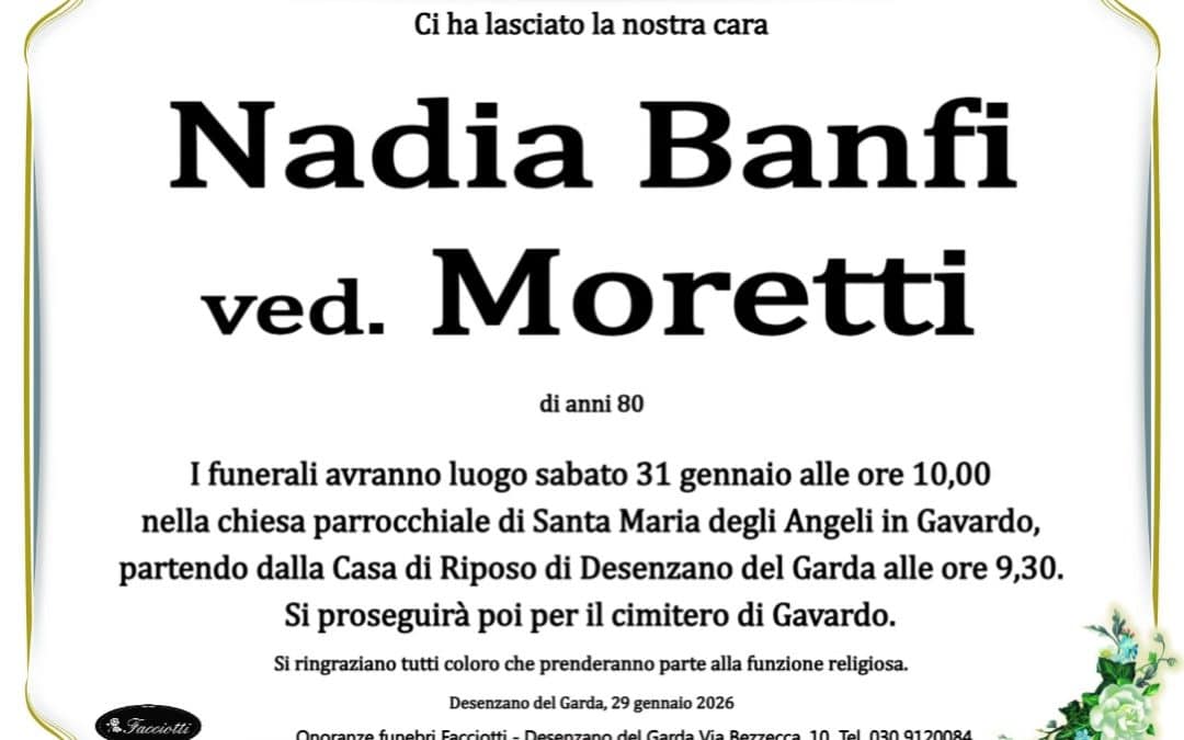 Nadia Banfi ved. Moretti