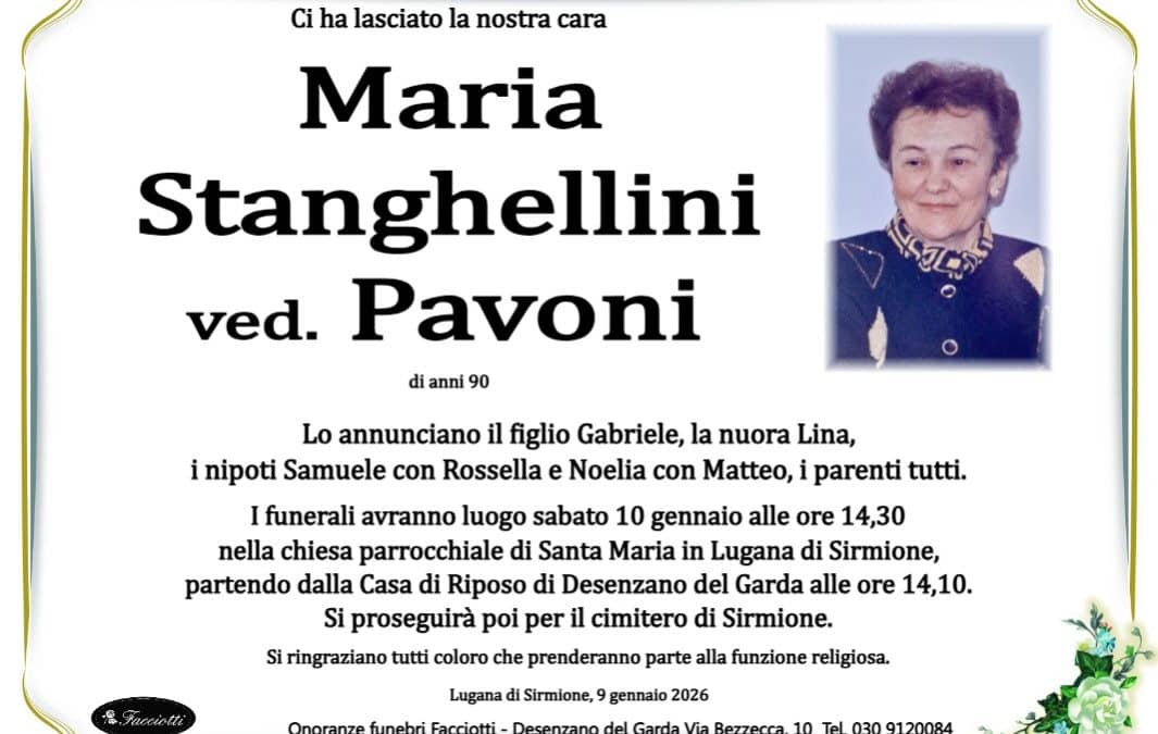 Maria Stanghellini ved. Pavoni