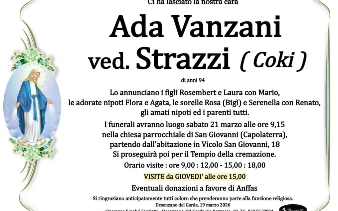 Ada Vanzani ved. Strazzi