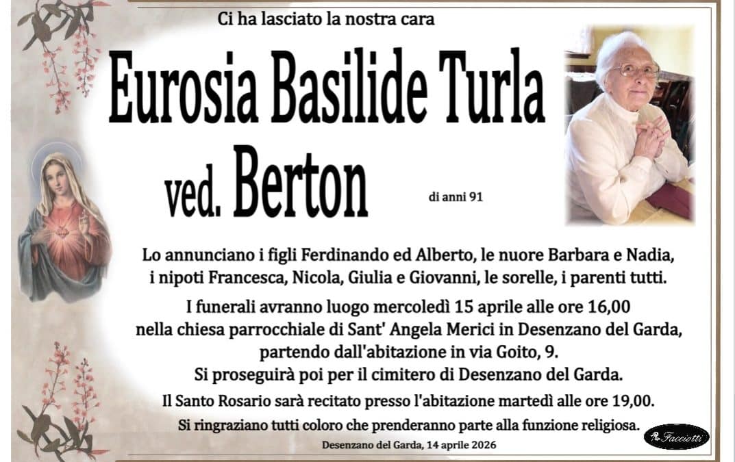 Eurosia Basilide Turla ved. Berton