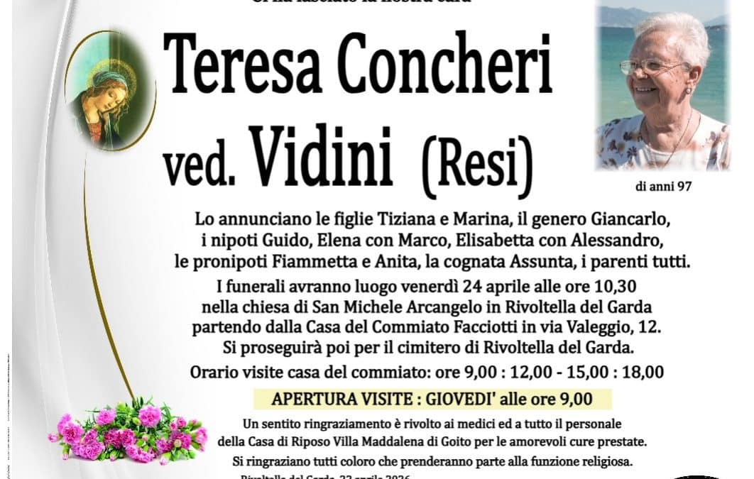 Teresa Concheri ved. Vidini (Resi)