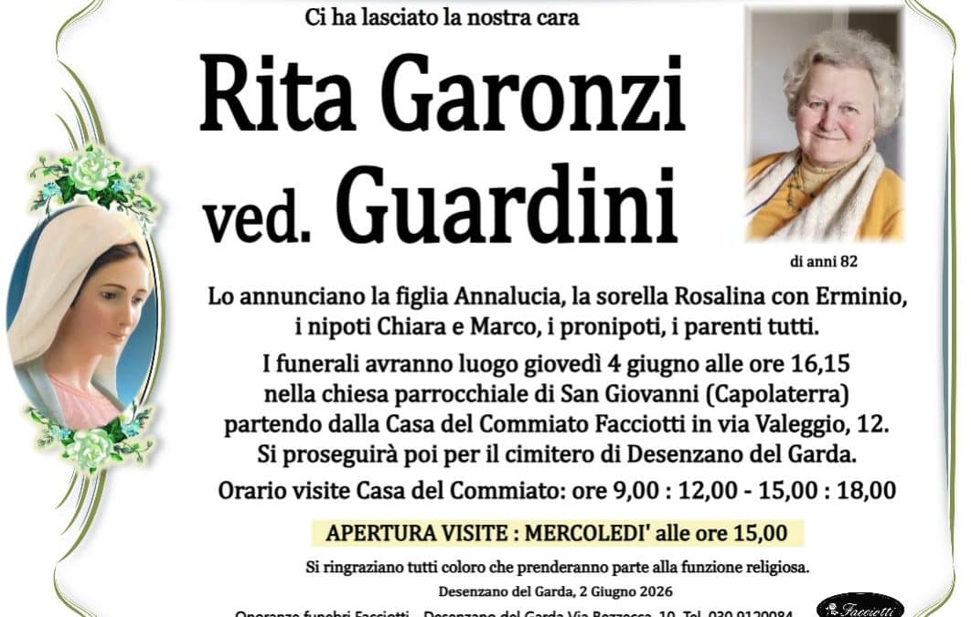 Rita Garonzi ved. Guardini
