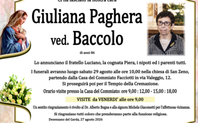 Giuliana Paghera ved. Baccolo