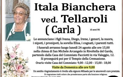 Itala Bianchera ved. Tellaroli (Carla)