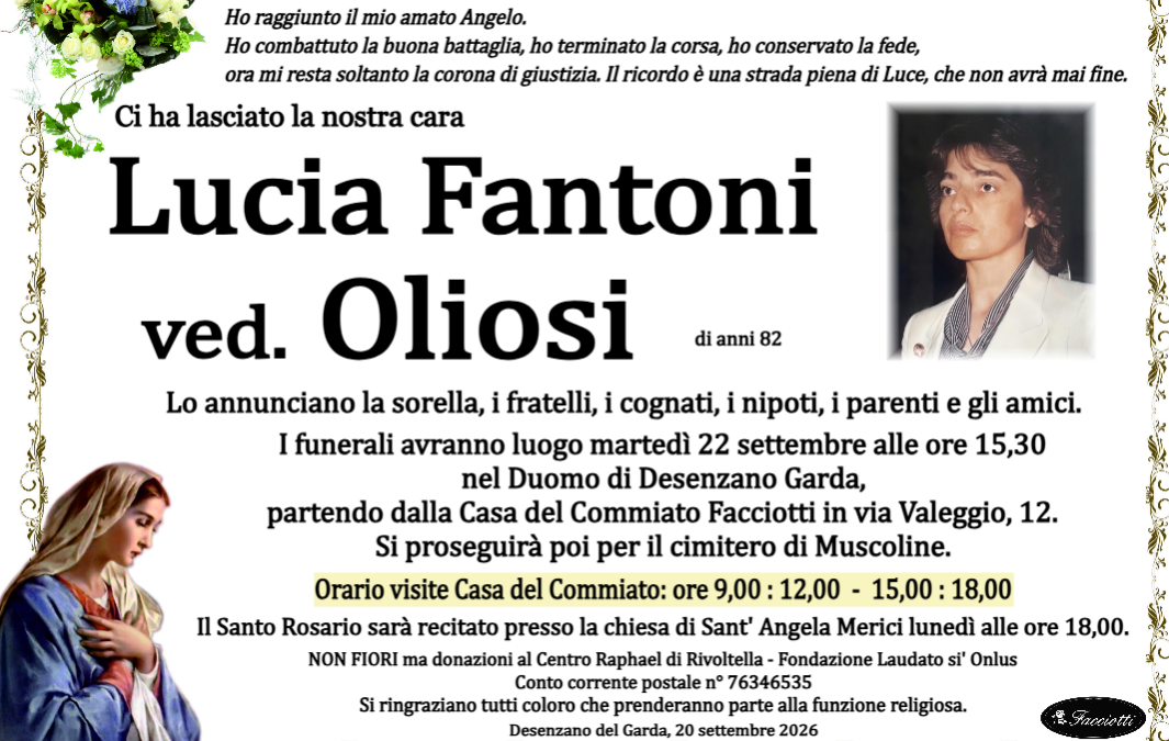 Lucia Fantoni ved. Oliosi