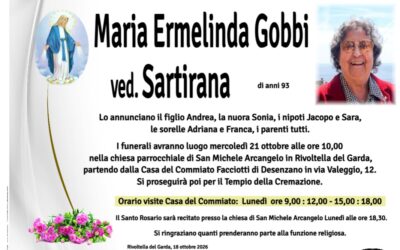Maria Ermelinda Gobbi ved. Sartirana